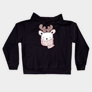 Cute adorable reindeer Kids Hoodie